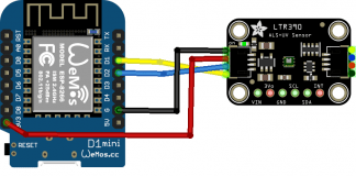 ESP8266 and LTR390 layout