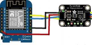 ESP8266 and TLV493D layout