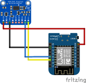 Wemos Mini ADXL345 example - esp8266 learning